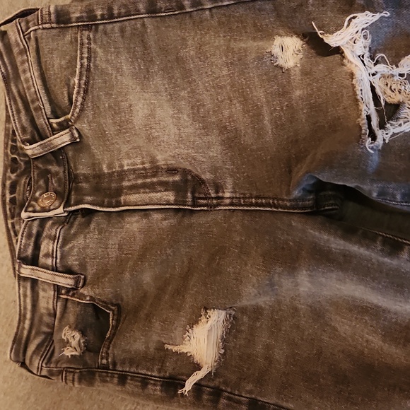 American Eagle Very Distressed Skinny Gray Women's Jeans Size 0 - Picture 11 of 11